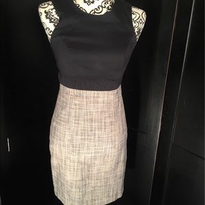Black and tweed grey cocktail dress
